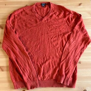 J. Crew Brick Orange Cotton Cashmere Sweater